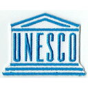 ワッペン 「 UNESCO ユネスコ 」可愛いイラストの刺繍ワッペン