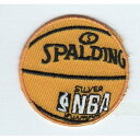 Fdワッペン 「 バスケットボール 」SPALDING 可愛いイラストの刺繍ワッペン