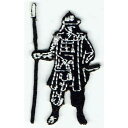 ワッペン「 武士 」可愛いイラストの刺繍ワッペン