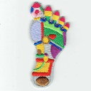 ワッペン「 足つぼ 」可愛いイラストの刺繍ワッペン