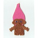 ワッペン トロール・ピンク 可愛いイラストの刺繍ワッペン