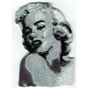 ワッペン 「マリリンモンロー」可愛いイラストの刺繍ワッペン