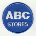 ワッペン「 ABC STORES 」可愛いイラストの刺繍ワッペン