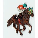 ワッペン「 競馬 」可愛いイラストの刺繍ワッペン