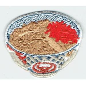 ワッペン 「 牛丼 」 可愛いイラストの刺繍ワッペンのサムネイル