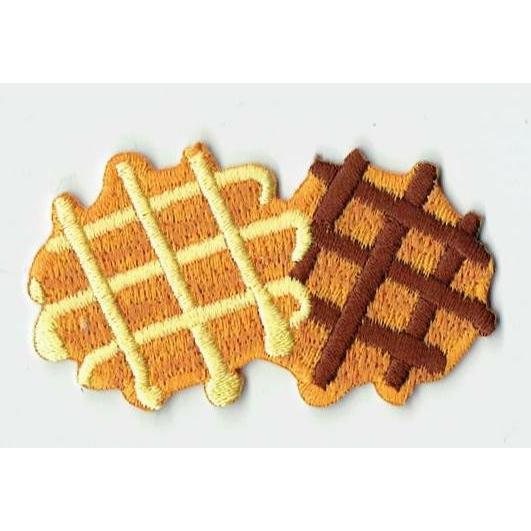 ワッペン「 ワッフル 」可愛いイラストの刺繍ワッペン