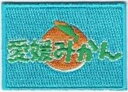ワッペン「 愛媛みかん 」可愛いイラストの刺繍ワッペン