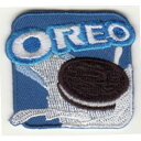 Lcワッペン「 OREO オレオ」可愛いイラストの刺繍ワッペン