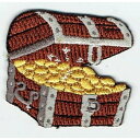 ワッペン「 宝箱 」可愛いイラストの刺繍ワッペン