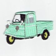 ワッペン 「 オート三輪 」 可愛いイラストの刺繍ワッペン ワッペン 「 オート三輪 」 可愛いイラストの刺繍ワッペン