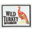 ワッペン 「 WILD TURKEY ワイルドターキー 」可愛いイラストの刺繍ワッペン