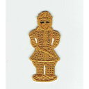 ワッペン「 はにわ(兵士)・埴輪・ハニワ 挂甲の武人 」可愛いイラストの刺繍ワッペン