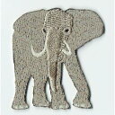 ワッペン「 象 ・ ゾウ 」 可愛いイラストの刺繍ワッペン