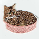 ワッペン「 鍋ネコ 」可愛いイラストの刺繍ワッペン