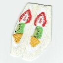 ワッペン「 フルーツサンド 」可愛いイラストの刺繍ワッペン