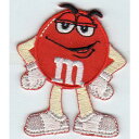 ワッペン「 M&M 」可愛いイラストの刺繍ワッペン