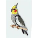 ワッペン「 オカメインコ 」可愛いイラストの刺繍ワッペン