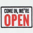 ワッペン「 OPEN 」可愛いイラストの刺繍ワッペン