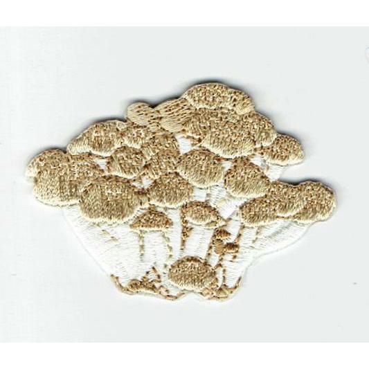 ワッペン「 しめじ 」可愛いイラストの刺繍ワッペン