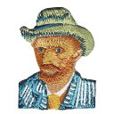 ワッペン 「 ゴッホ 」可愛いイラストの刺繍ワッペン