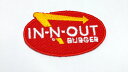 ワッペン「 IN-N-OUT BURGER ラウンド 」可愛いイラストの刺繍ワッペン
