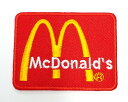 Lcワッペン「 Mc Donald’s マクドナルド ロゴ 」 可愛いイラストの刺繍ワッペン