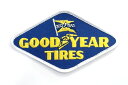 Lcワッペン「 GOOD YEAR TIRES(大)YE+NV 」レーシングの刺繍ワッペン アメリカン アドバダイジング
