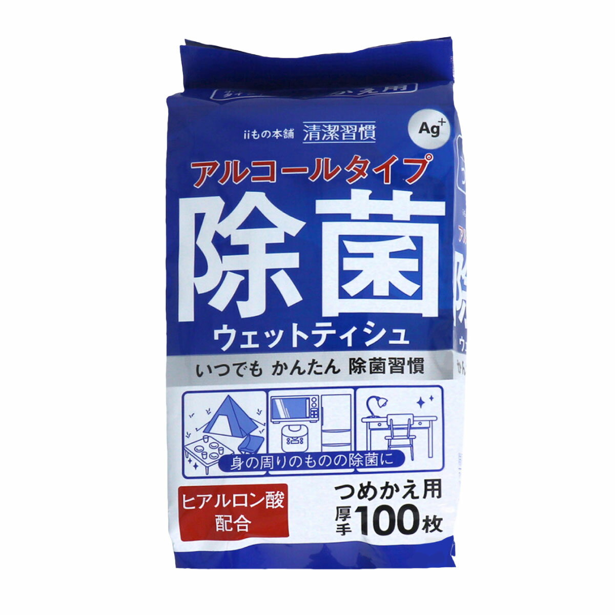 清潔習慣 アルコールタイプ 除菌ウェットティシュ ボトルタイプ 詰替用 100枚入 x36点