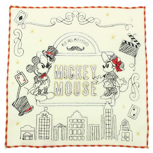 ディズニー ミッキー&ミニー刺繍ハンドタオルロングアイランド ディズニー ミッキー&ミニー刺繍ハンドタオルロングアイランド