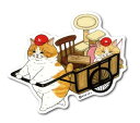 世にも不思議な猫世界 クロス素材ステッカー 引越し KORIRI 猫 ねこ キャラクター グッズ NEKO005