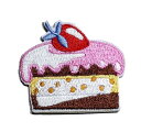 WMワッペン「 ストロベリーショートケーキ #7 」可愛いイラストの刺繍ワッペン