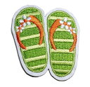 WMワッペン「 ビーチサンダル #9 」可愛いイラストの刺繍ワッペン