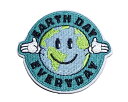 WMワッペン「 EARTH DAY 」3# 可愛いイラストの刺繍ワッペン