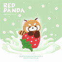 WMワッペン RED PANDA 「 いちご 」#3 可愛いイラストの刺繍ワッペン