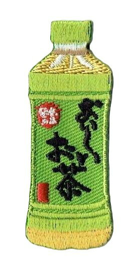 乐天商城 - ワッペン「 おいしいお茶 」可愛いイラストの刺繍ワッペン
