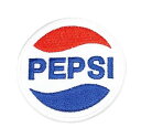 Lcワッペン 「 PEPSI・ペプシ・丸 68*68」可愛いイラストの刺繍ワッペン