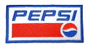 Lcワッペン「 PEPSI スクエアロゴ 」85*43 企業ロゴの刺繍ワッペン