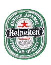 Lcワッペン「 Heineken(ハイネケン)」可愛いイラストの刺繍ワッペン
