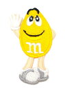 ワッペン「 M&M 」YE可愛いイラストの刺繍ワッペン