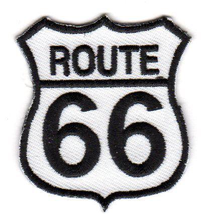Rakuten - Lcワッペン「 ROUTE66・ルート66 」（小）約38×47mm　可愛いイラストの刺繍ワッペン