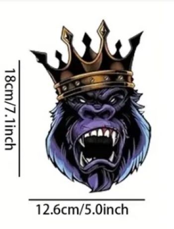 キングゴリラアイロン熱転写シート・王冠　