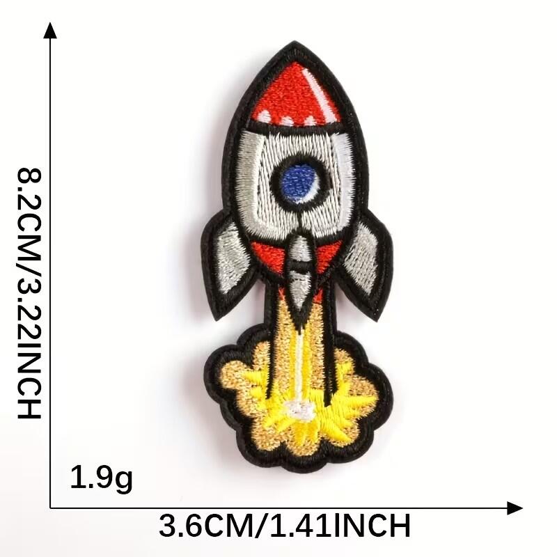 Rakuten - ワッペン_tm「 ロケット 」ワッペン アイロン接着タイプ　x1点