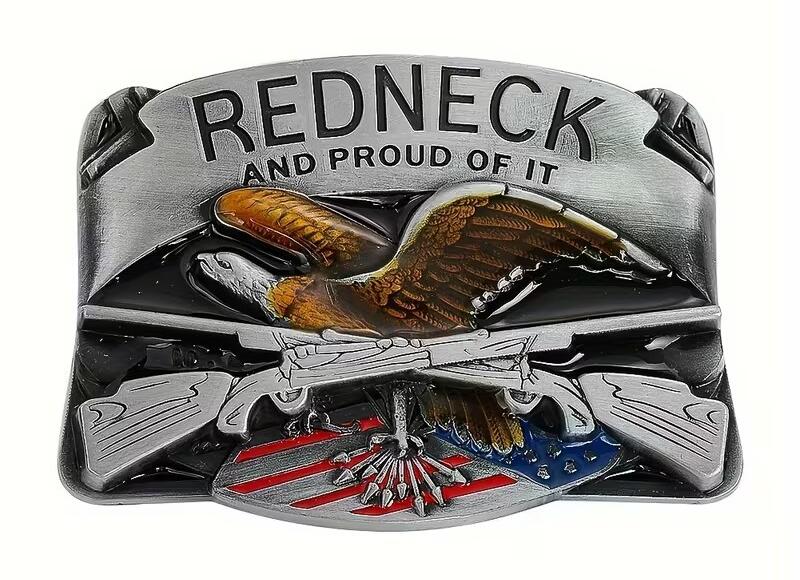 ベルトバックル 「 REDNECK 」アメリカ国旗イーグル ショットガン　