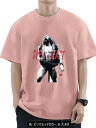 メンズT 「ブルーザーブロディ」SUPER BEAST_pk プロ レスリング グラフィックTシャツ レスリングFrontプリント付き 100%コットン通気性半...