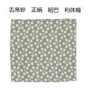 【茶道具】古帛紗 正絹 紹巴 利休梅 鼡色(化粧箱)(メール便対応商品)唐物