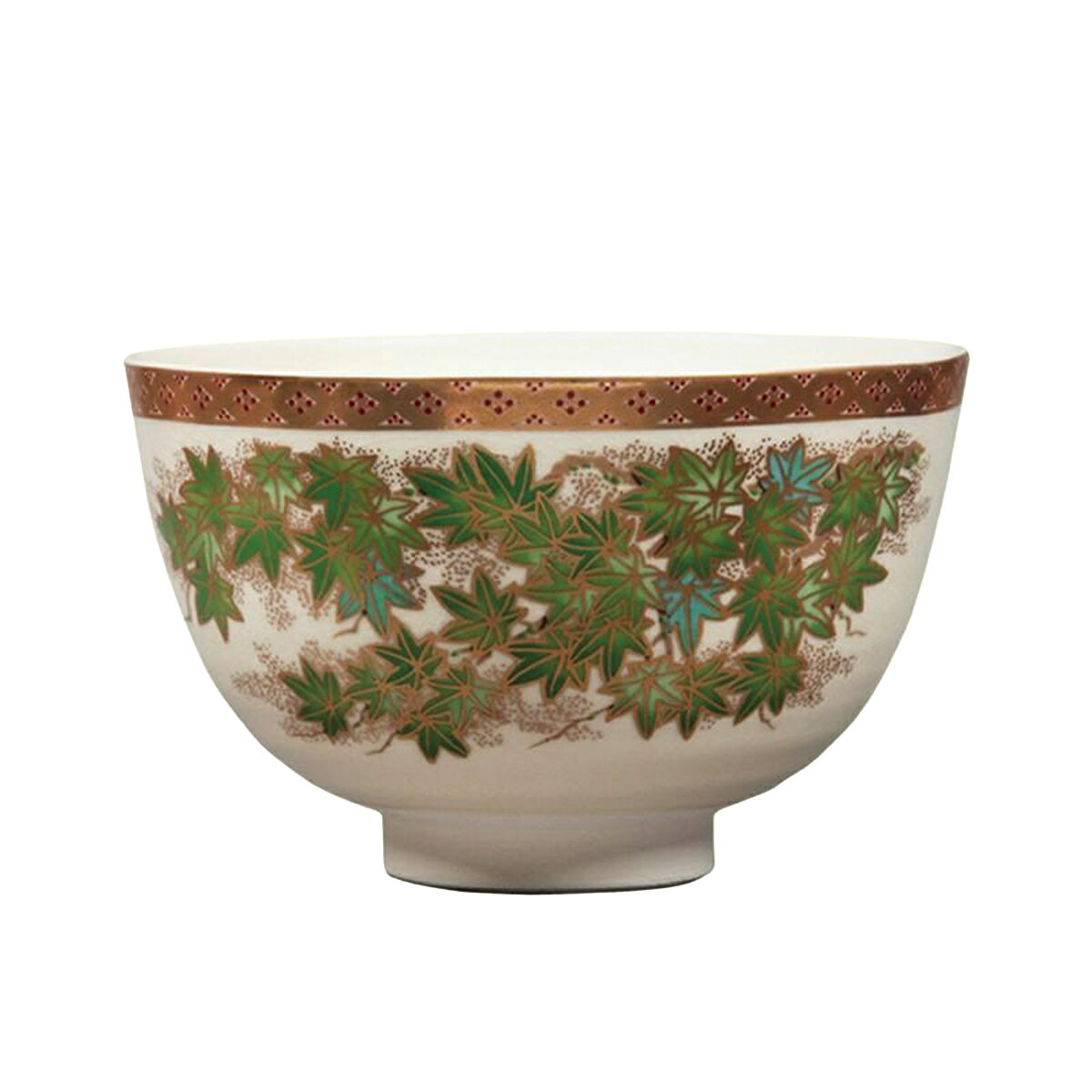 【茶道具】茶碗　薩摩写　青楓　宮地英香作　（化粧箱）