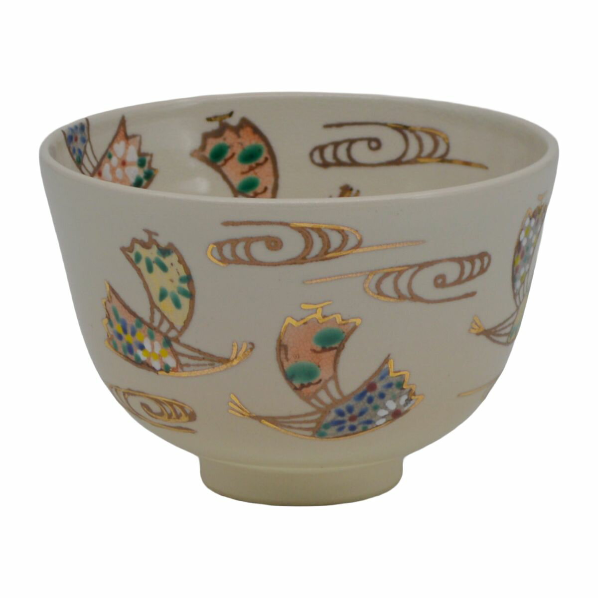 茶道具 水次 仁清写渦巻絵 香泉作 NO304 茶器/茶道具 皆具】 仁清写し 色絵 桐竹文 藤谷芳哉作（水無月窯