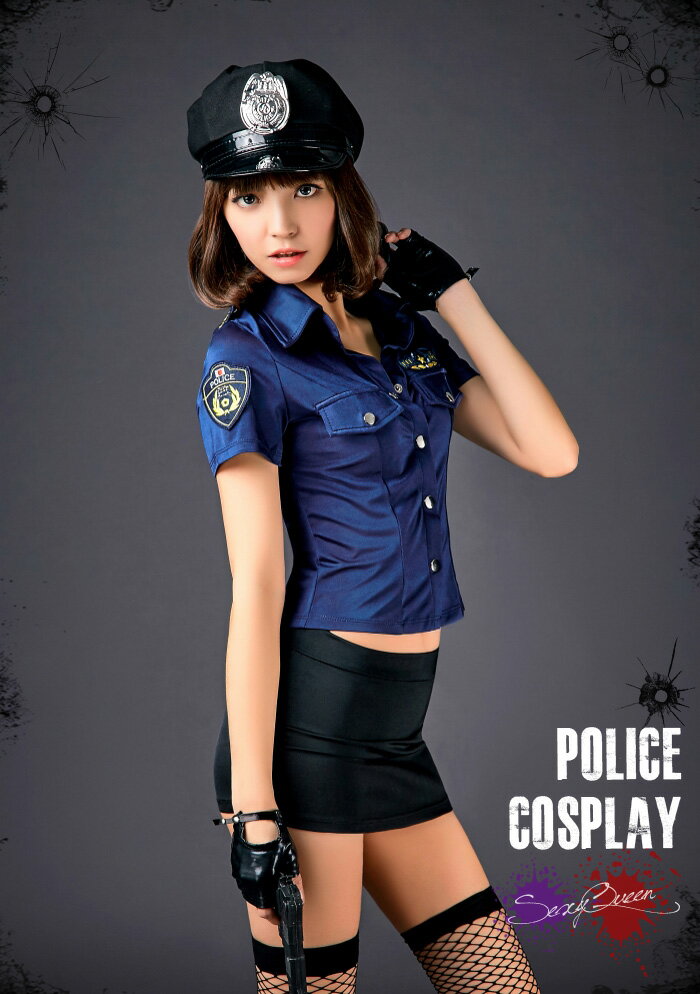 コスプレポリスコスプレ衣装セクシー制服ミニスカポリス帽子警察ハロウィンコスチューム衣装ミニスカート大人costume女性婦人警官仮装衣装