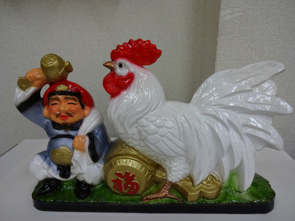 2017年干支置物【酉】彩色塗り　常滑焼