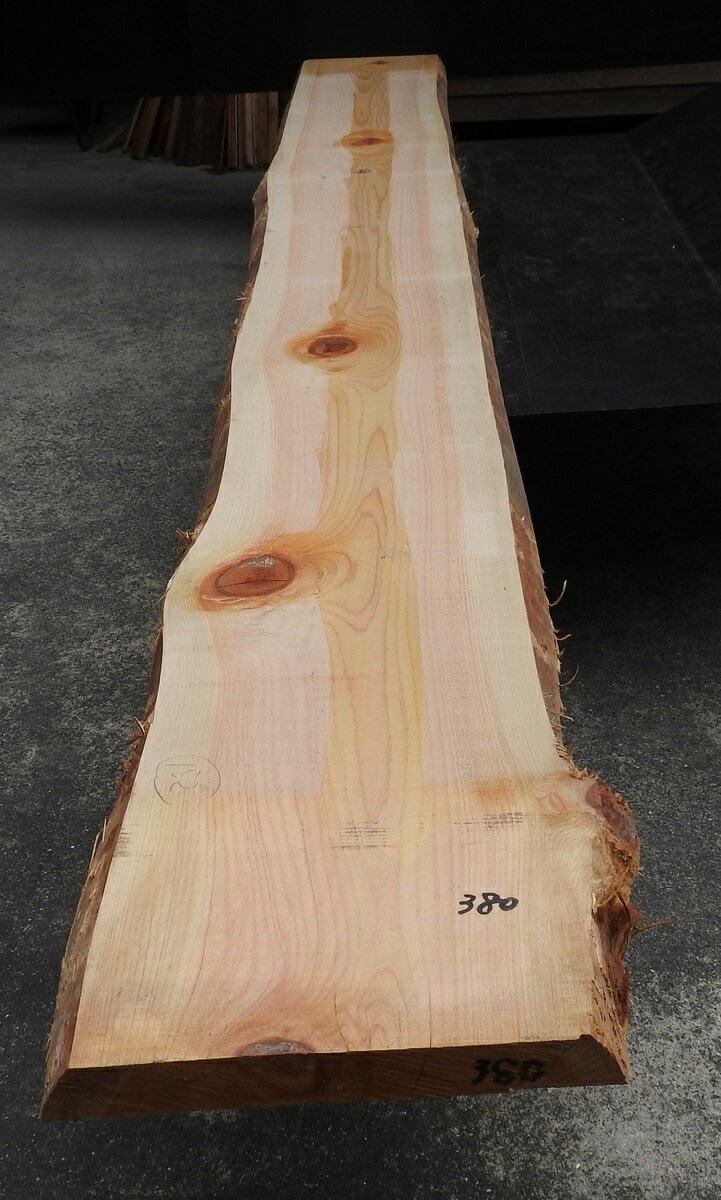 桧板 原板 両耳付き 長材上部幅350〜420×厚み45×長さ4000mm生き節 国産